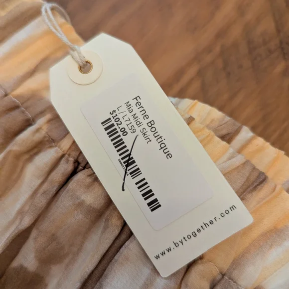 🪞NWT By Together Mia Midi Skirt Size Large - Picture 7 of 10